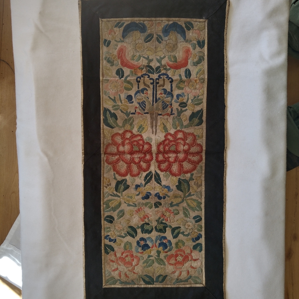 Vintage silk embroidery
